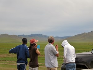 "Hi! I think we're here?"