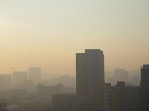 A more typical day, facing downtown.