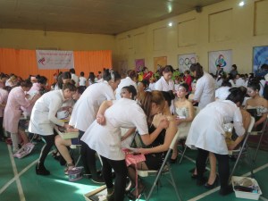 Make-up competition! Each contestant must do his or her best to replicate the same illustration they're given.